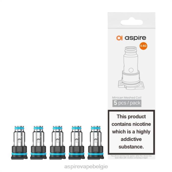 Aspire Minican fijnmazige spoel 0,8o/5st 2J0N205- Aspire Vape Pen